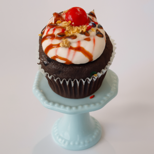 Hot Fudge Sundae Cupcake
